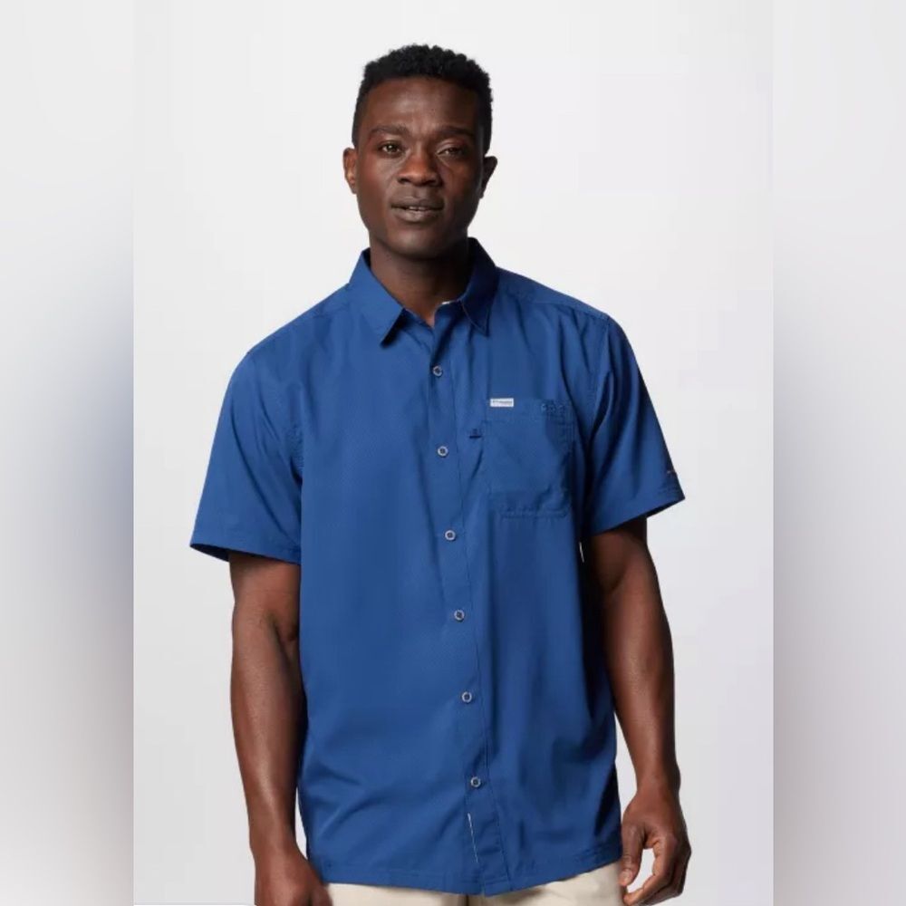 Columbia Men’s PFG Slack Tide™ Camp Shirt | size XL | Blue